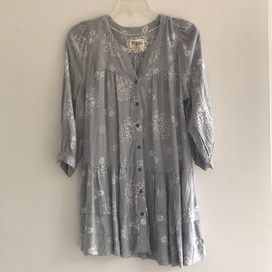 *AS IS Grey Anthro patterned tunic Size XS